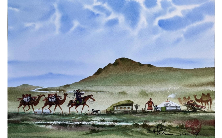 Зураач Д.Цолмонгийн “Wind Horse” үзэсгэлэн АНУ-д гарна